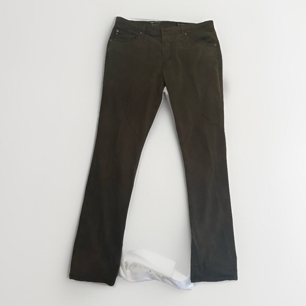 Adriano Goldschmied Graduate Jean Men 36x34 Olive Green Slim Fit